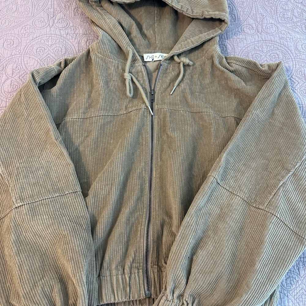 She + Sky Tan Corduroy Jacket